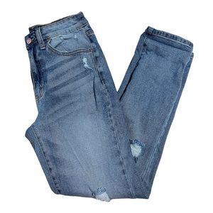 No Boundaries- Light Wash, Hight Waisted, Distressed, Skinny Denim Jeans, Size 5